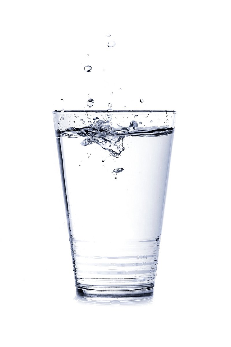 A glass of water