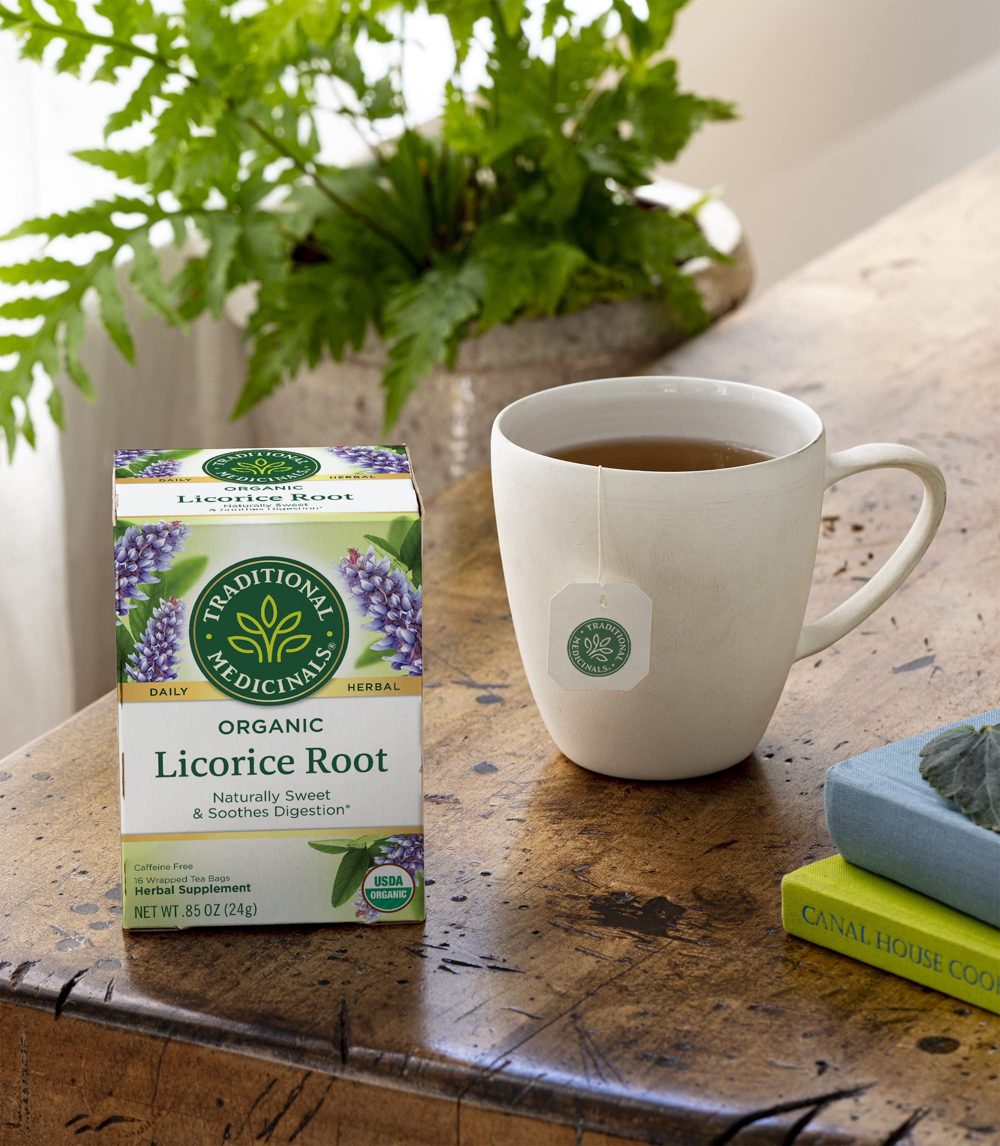 Bowl of licorice root tea