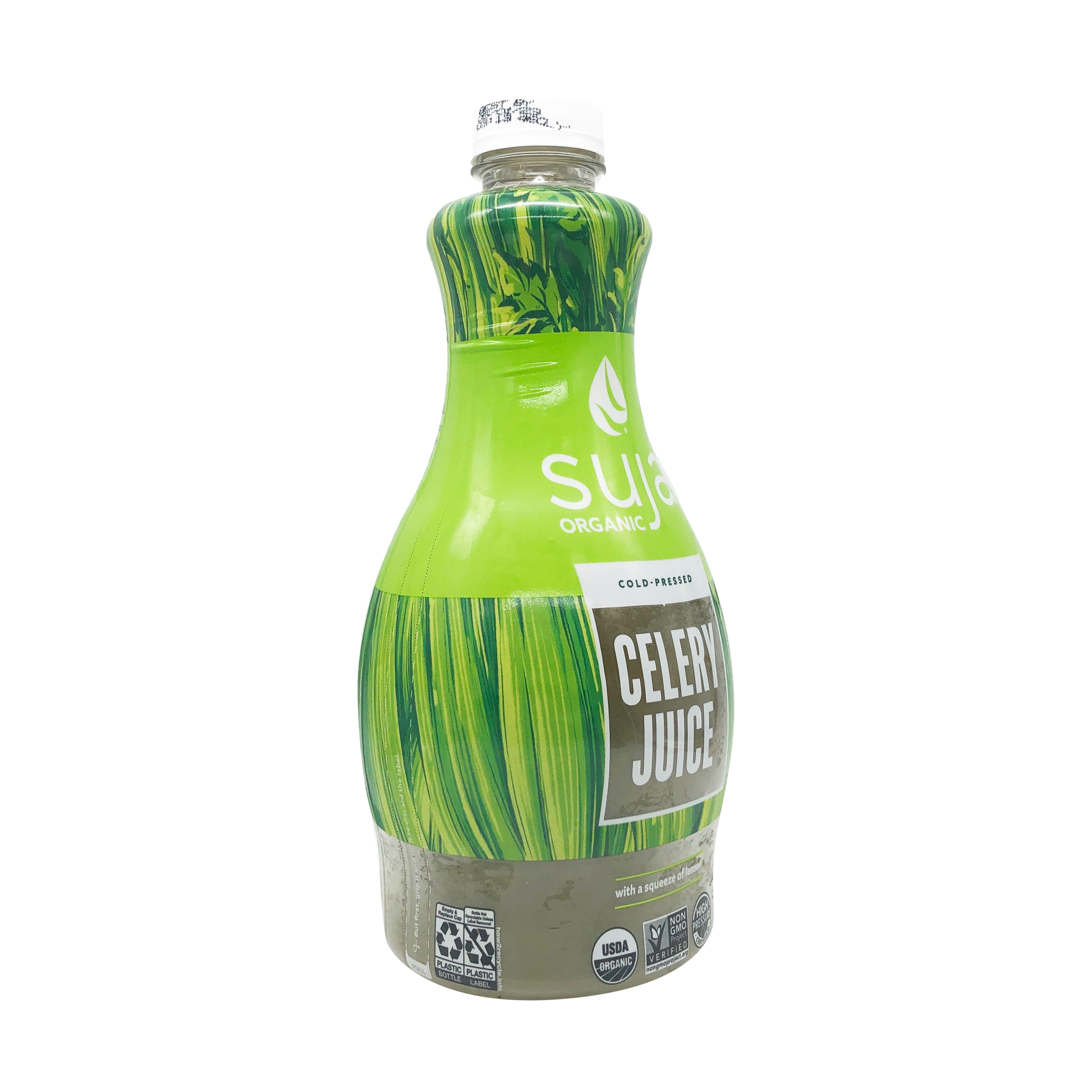 Celery stalk or celery juice bottle